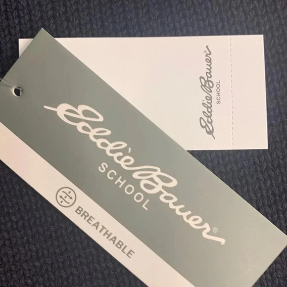 Eddie Bauer Navy Blue School Cardigan Sweater Large Size 14/16. NWT - Picture 5 of 7